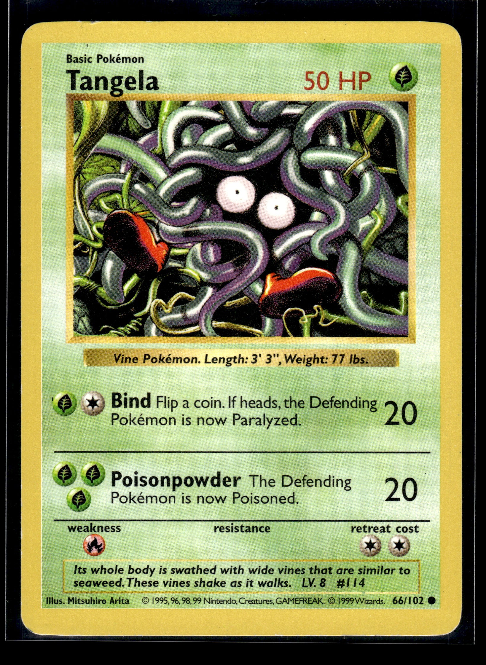 Tangela #066/102 Base Set (Shadowless) LP