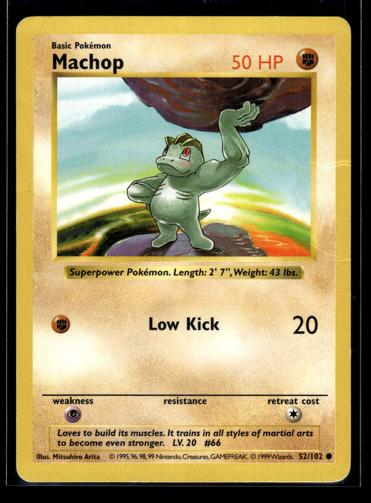 Machop #052/102 Base Set (Shadowless) MP