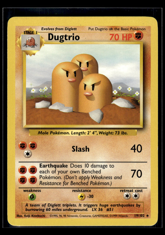 Dugtrio #019/102 Base Set LP