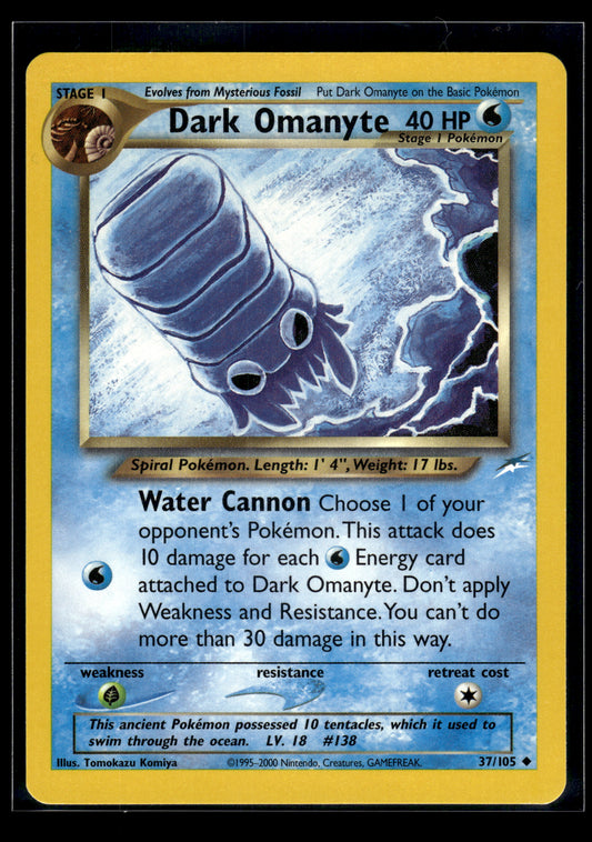 Dark Omanyte #037/105 Neo Destiny LP