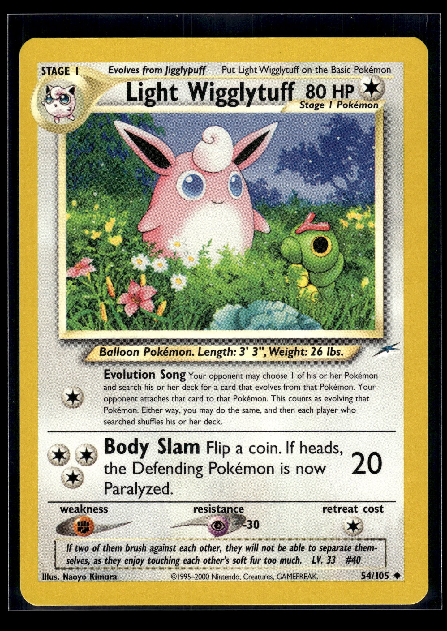 Light Wigglytuff #054/105 Neo Destiny LP
