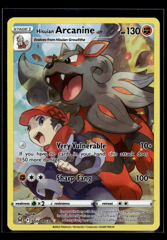 Hisuian Arcanine #TG08/TG30 Lost Origin Trainer Gallery VLP