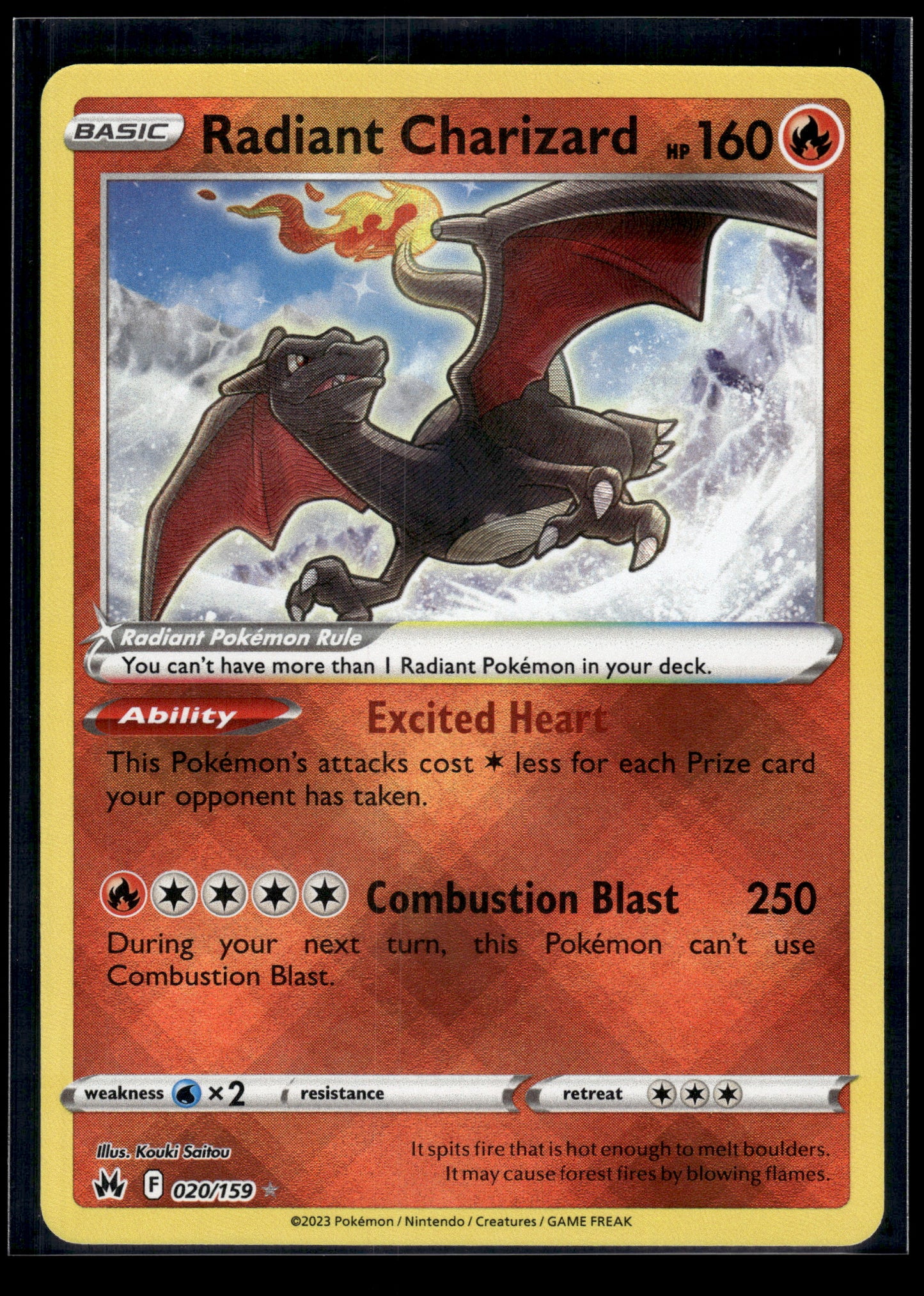 Radiant Charizard #020/159 Crown Zenith NM