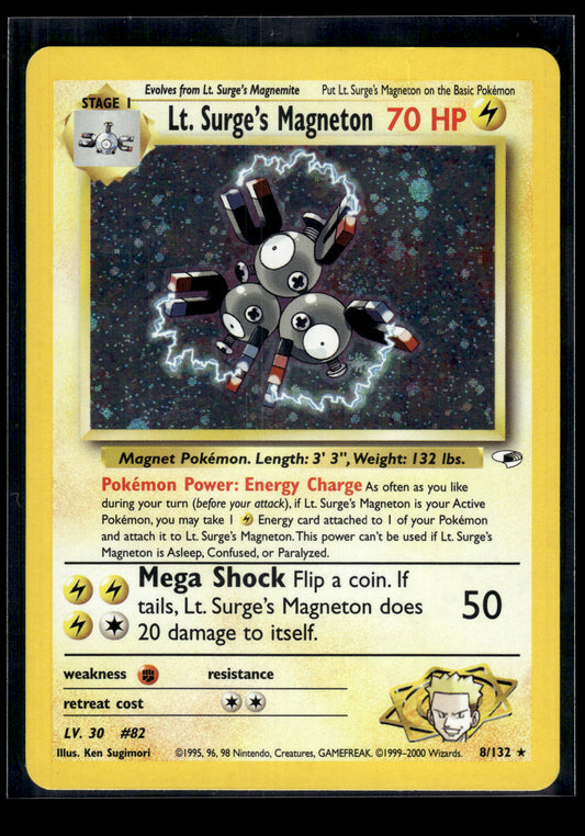 Lt. Surge's Magneton #008/132 Gym Heroes LP
