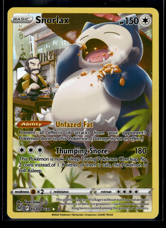 Snorlax #TG10/TG30 Lost Origin Trainer Gallery VLP