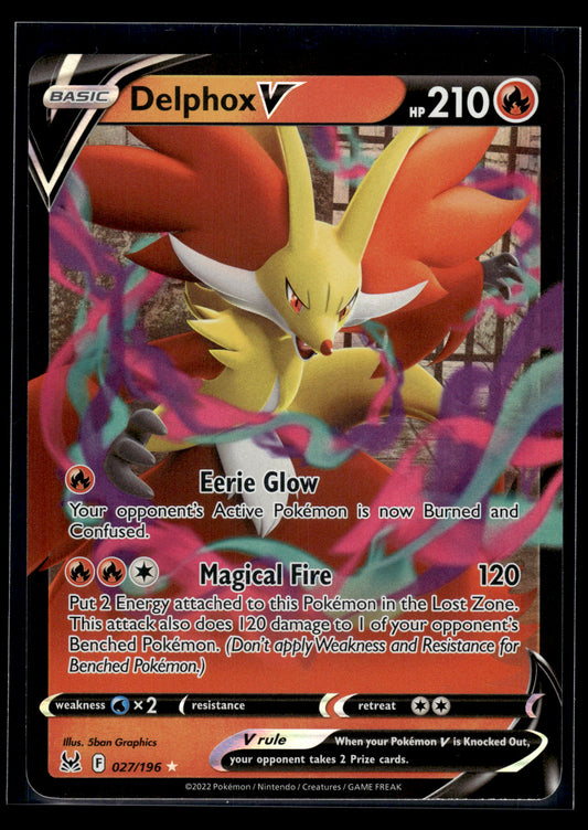 Delphox V #027/196 Lost Origin VLP
