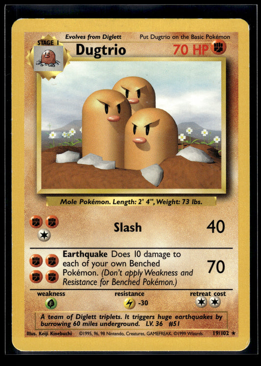 Dugtrio #019/102 Base Set LP