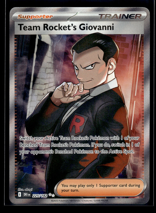 Team Rocket's Giovanni #225/182 Destined Rivals NM
