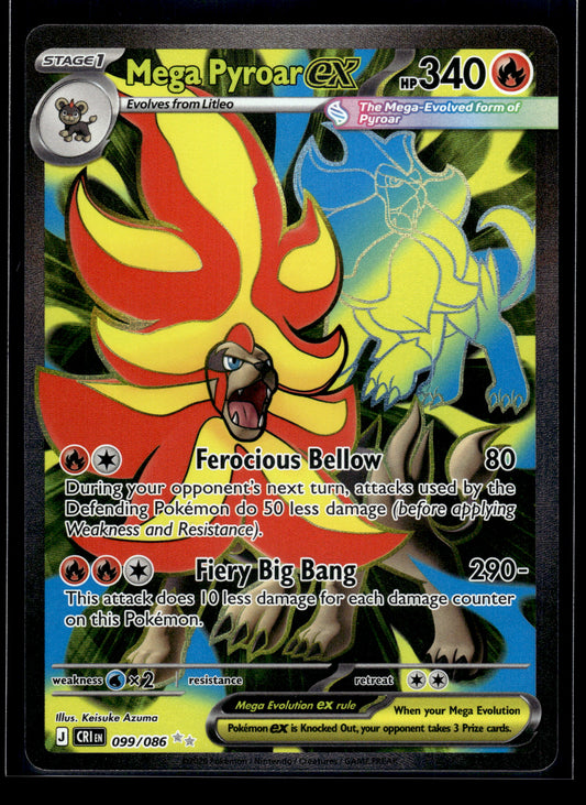 Mega Pyroar ex #099/086 Chaos Rising NM