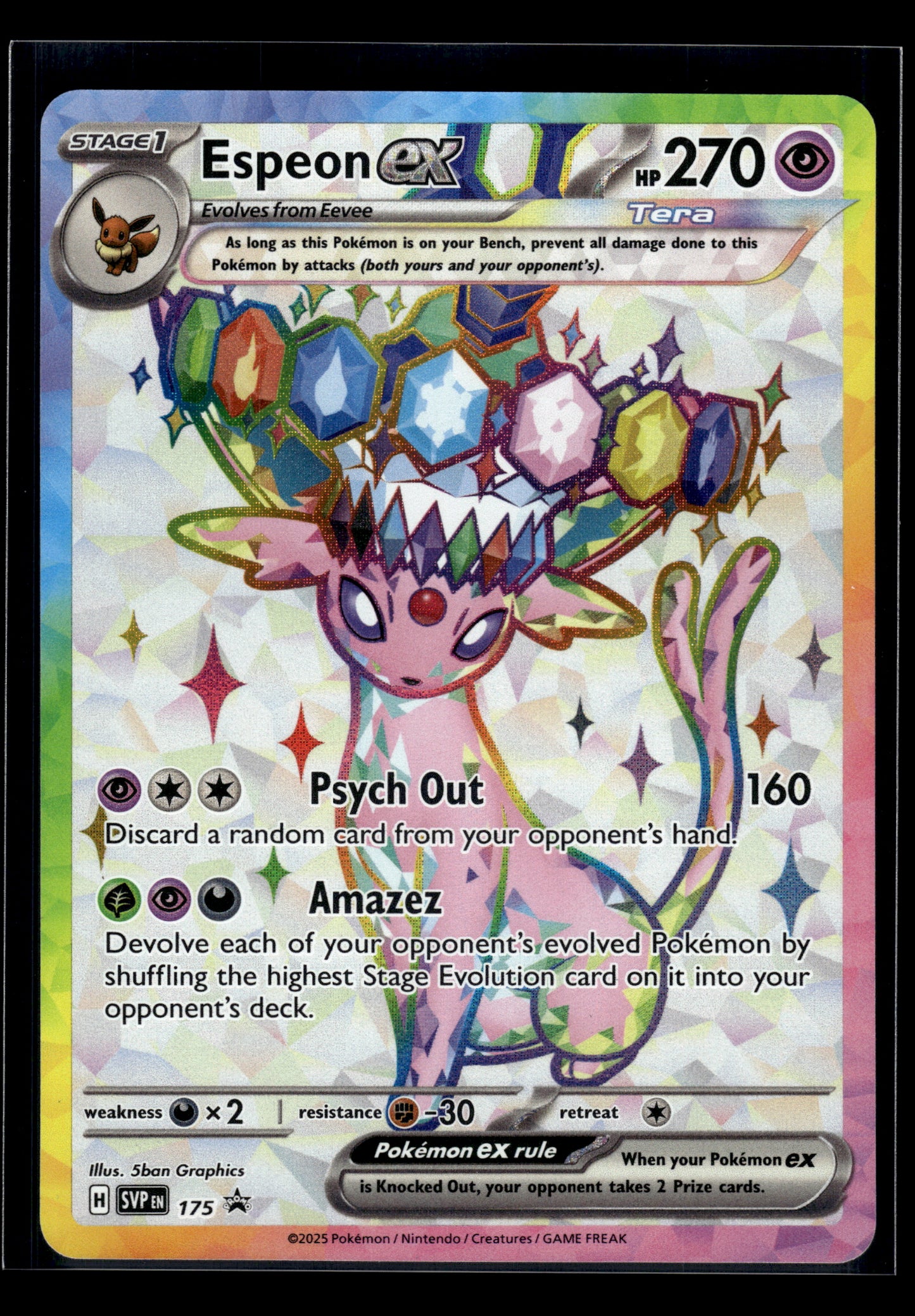Espeon ex #SVP 175 Scarlet & Violet Promo Cards VLP
