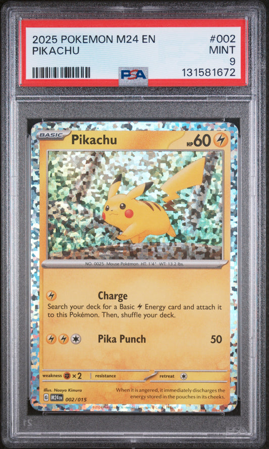 PSA 9 Pikachu #002 2024 McDonald's