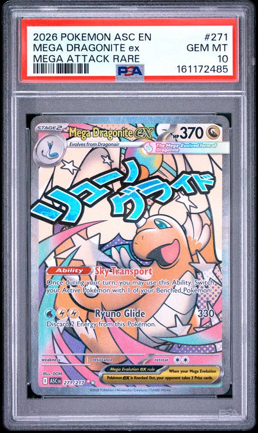 PSA 10 Mega Dragonite ex #271 Ascended Heroes