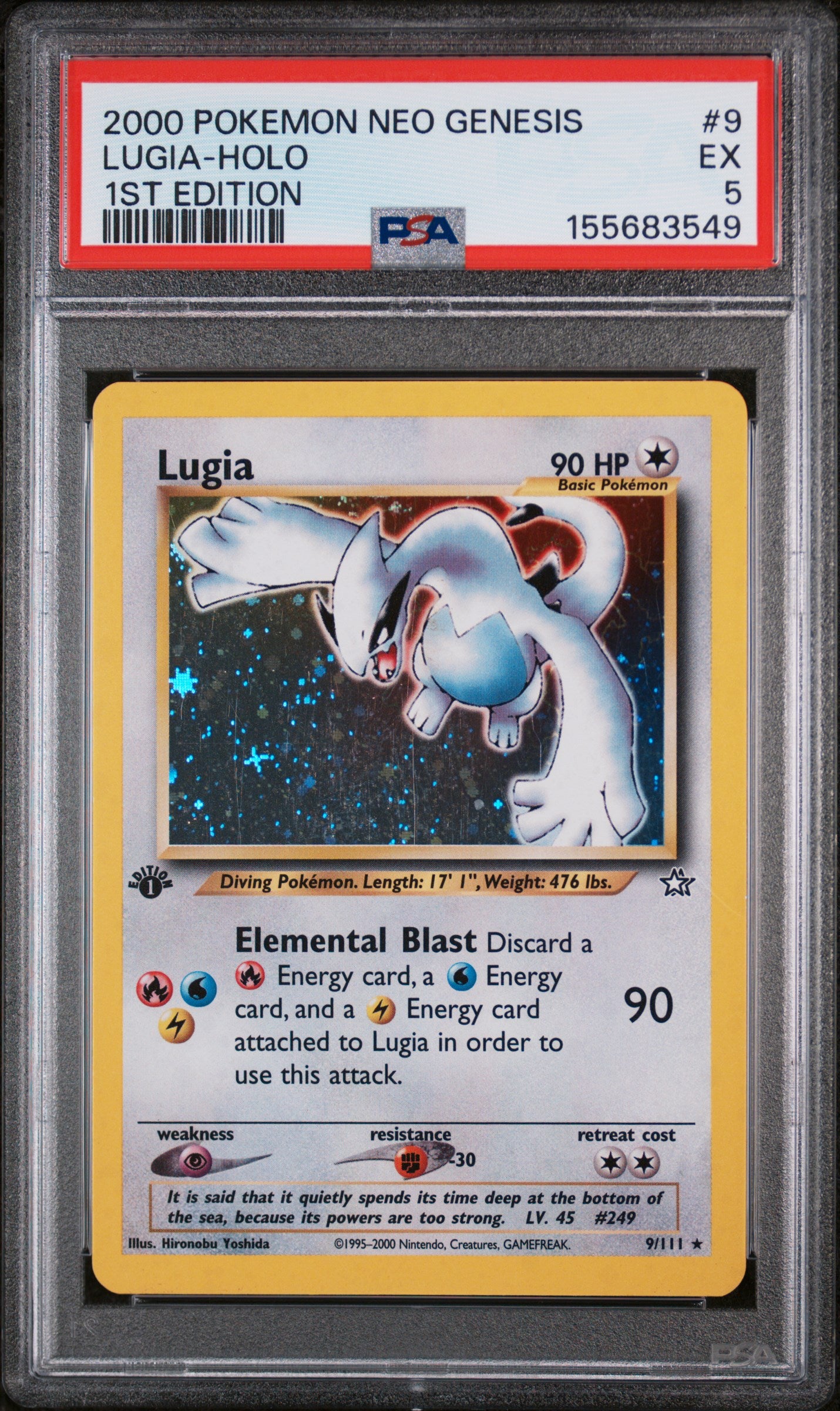 PSA 5 Lugia #9 1st Edition Neo Genesis