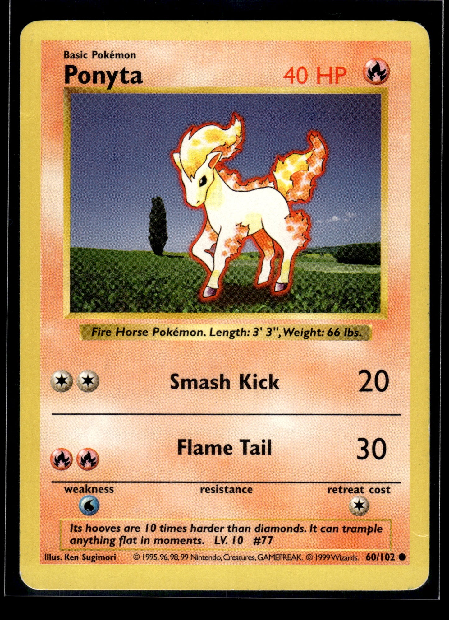Ponyta #060/102 Base Set (Shadowless) MP