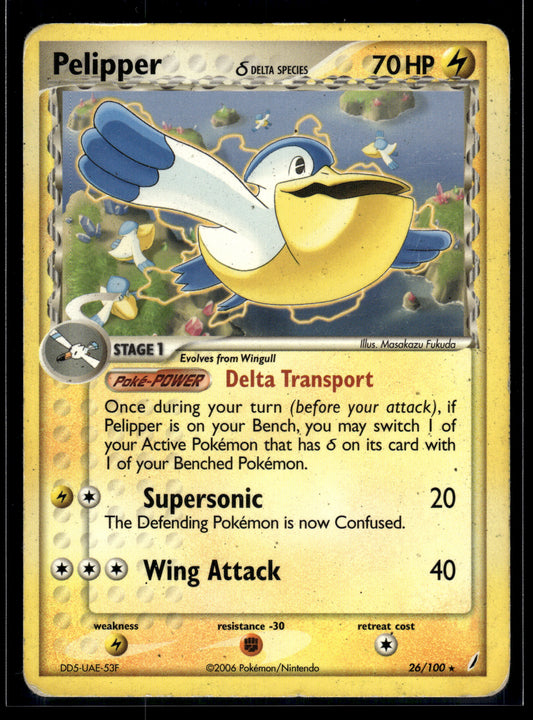 Pelipper (Delta Species) #26/100 Crystal Guardians HP