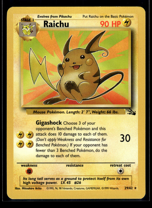 Raichu #29/62 Fossil LP