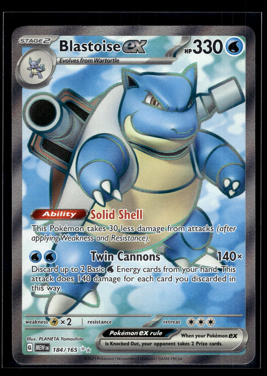 Blastoise ex #184/165 Scarlet & Violet 151 LP