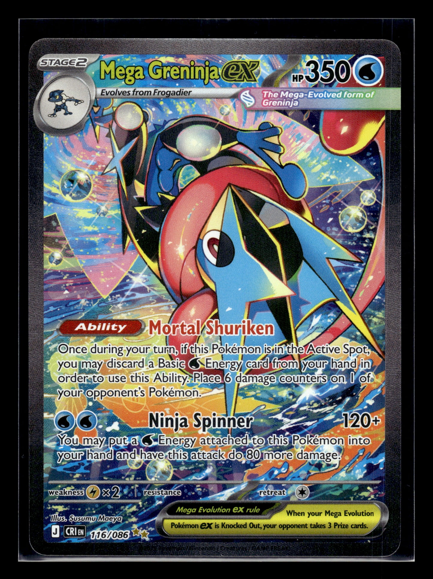 Mega Greninja ex #116/086 Chaos Rising NM