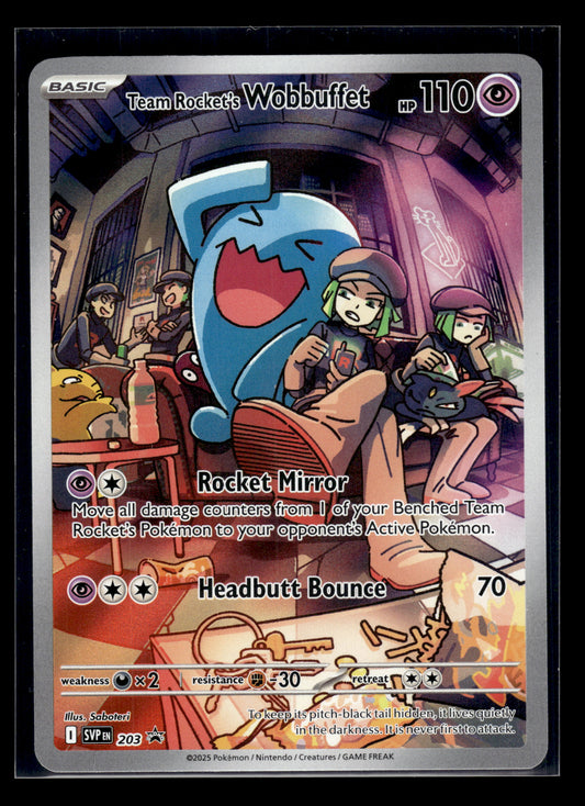 Team Rocket's Wobbuffet #203 Scarlet & Violet Promo LP