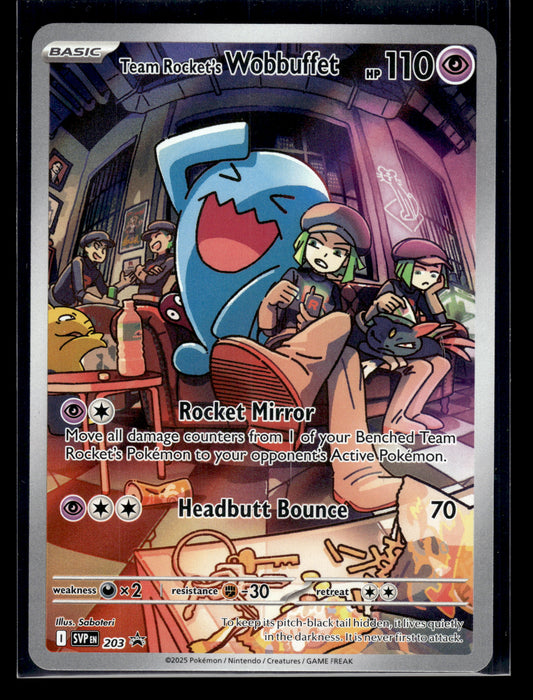 Team Rocket's Wobbuffet #203 Scarlet & Violet Promo VLP