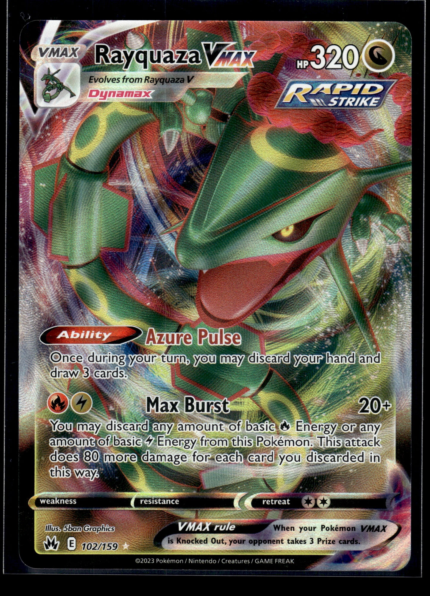 Rayquaza VMAX #102/159 Crown Zenith NM