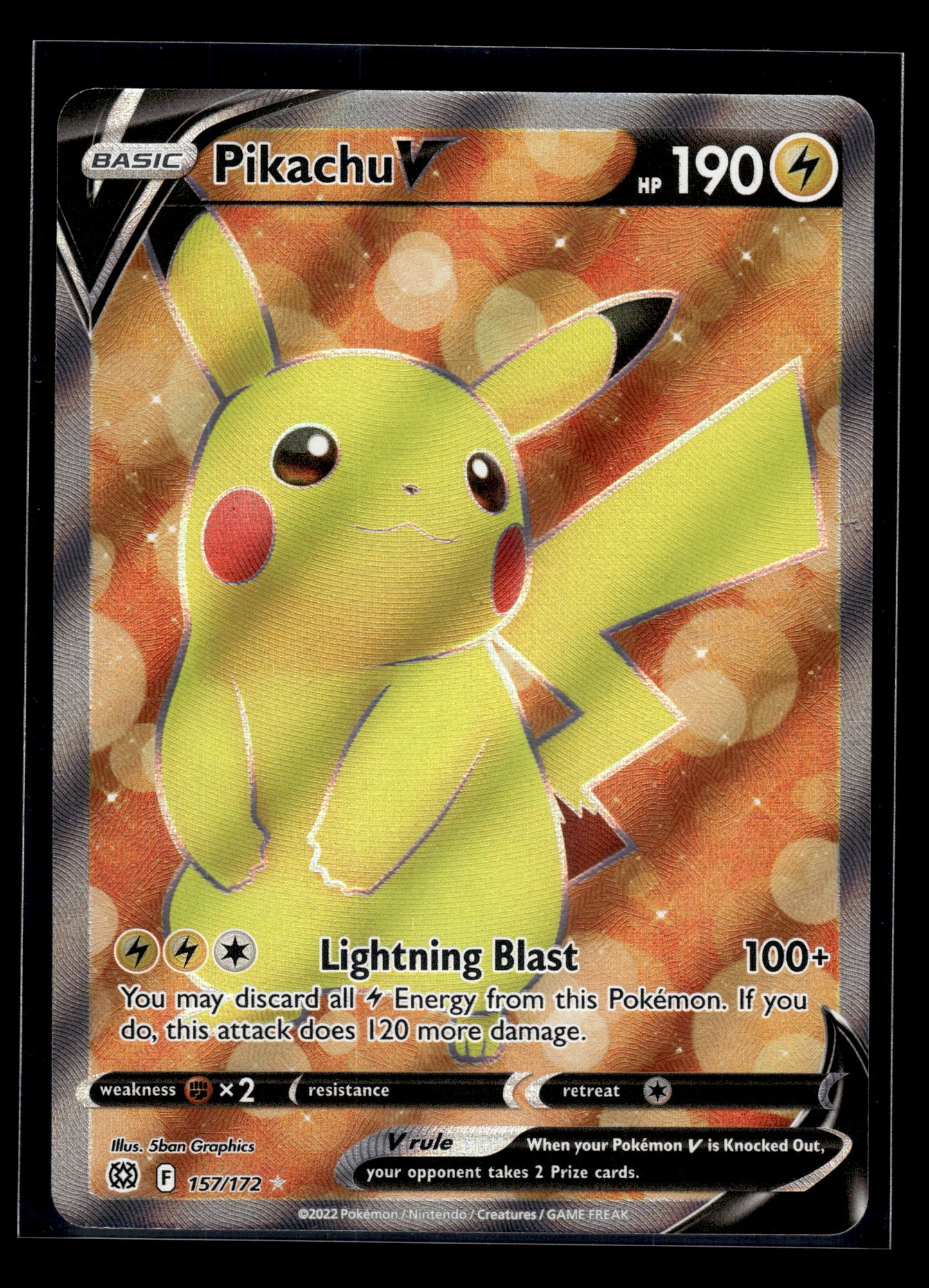 Pikachu V #157/172 Brilliant Stars VLP
