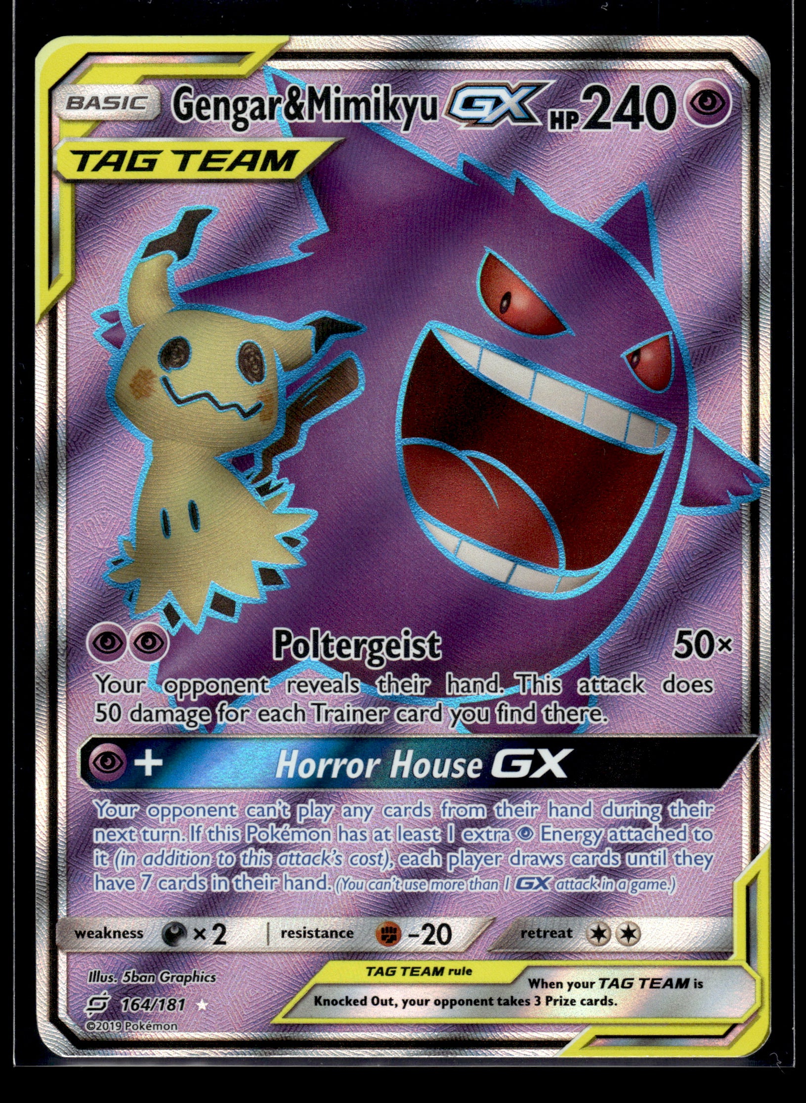Gengar & Mimikyu GX #164/181 Team Up LP