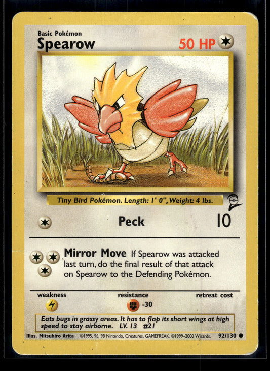Spearow #092/130 Base Set 2 MP
