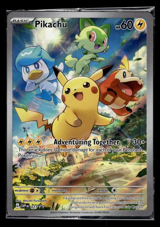 Pikachu #027 SEALED Scarlet & Violet Promo Cards VLP