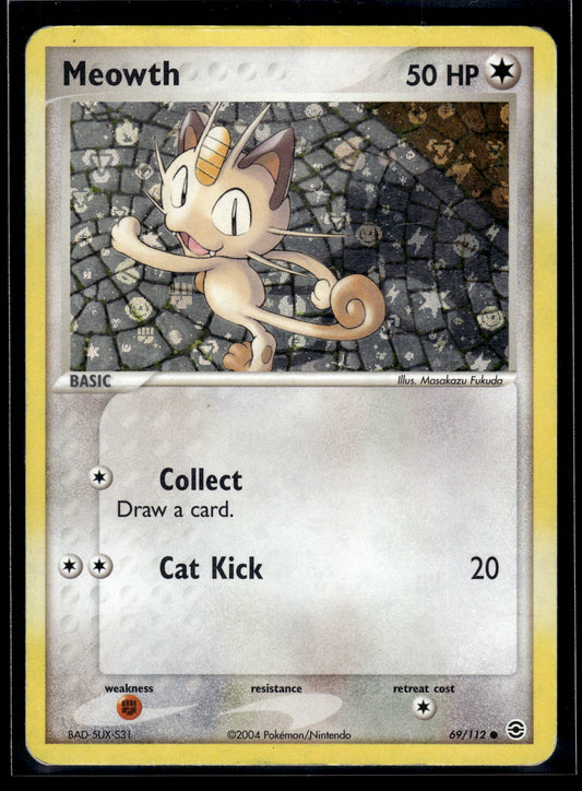 Meowth #69/112 Reverse Holo FireRed & LeafGreen MP