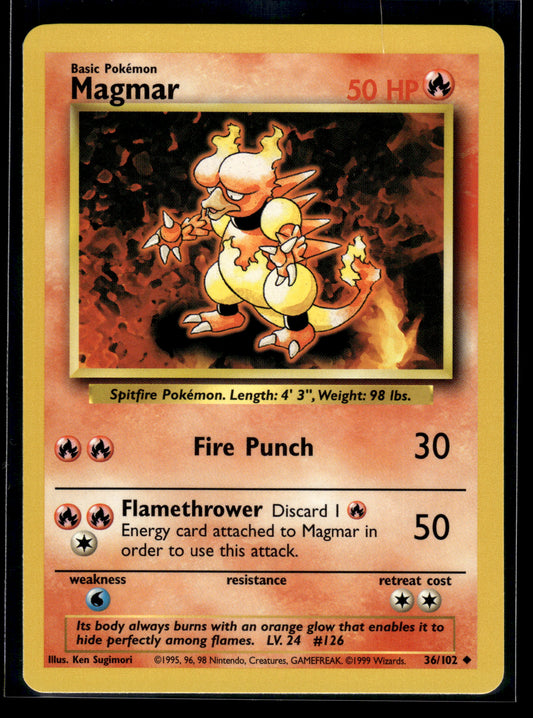 Magmar #036/102 Base Set LP