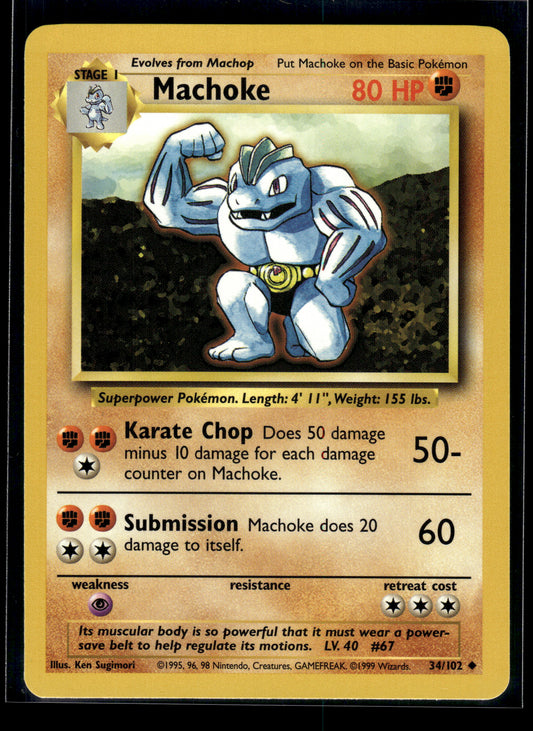 Machoke #034/102 Base Set LP