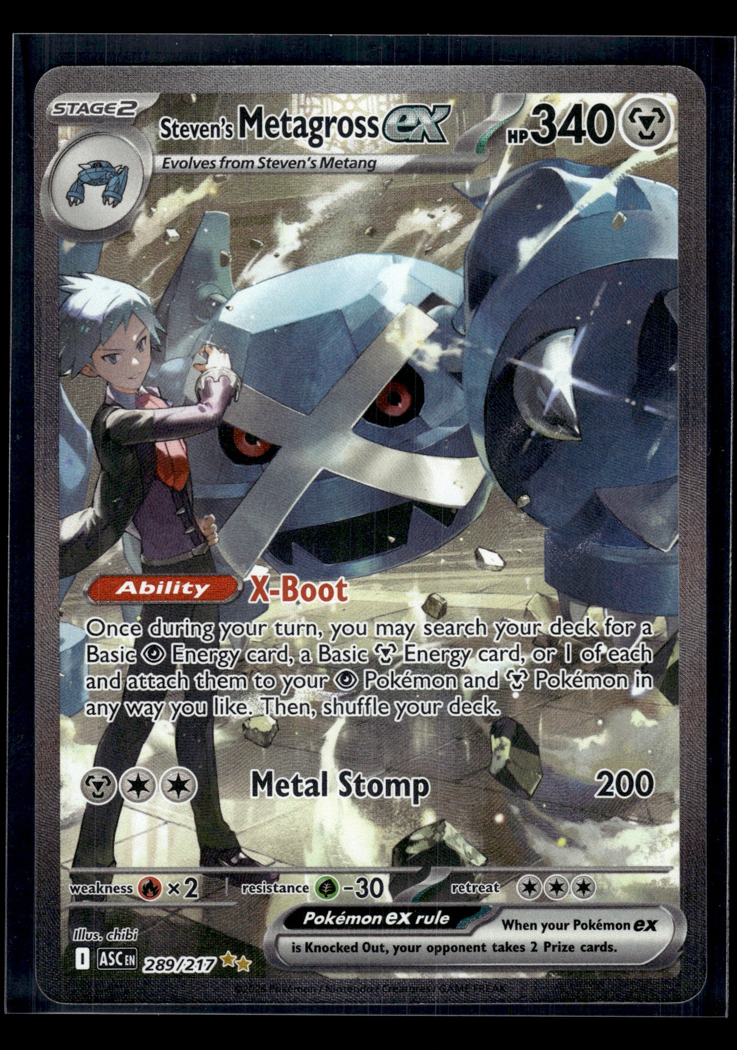 Steven's Metagross ex #289/217 Ascended Heroes NM