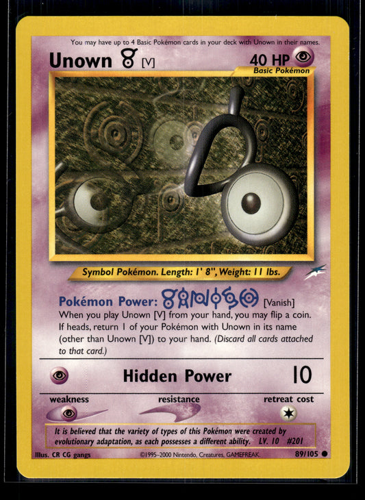 Unown [V] #089/105 Neo Destiny LP
