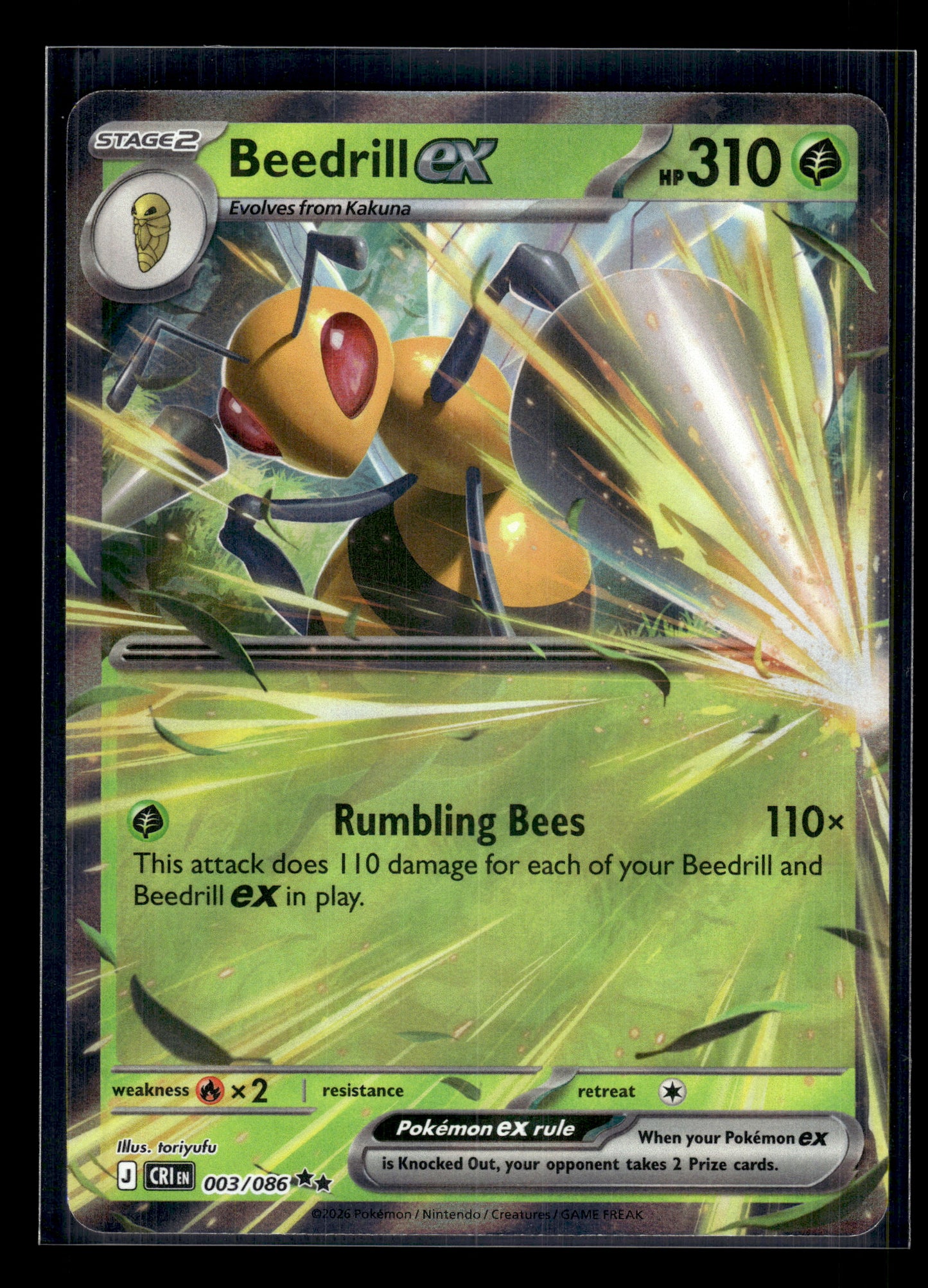 Beedrill ex #003/086 Chaos Rising VLP