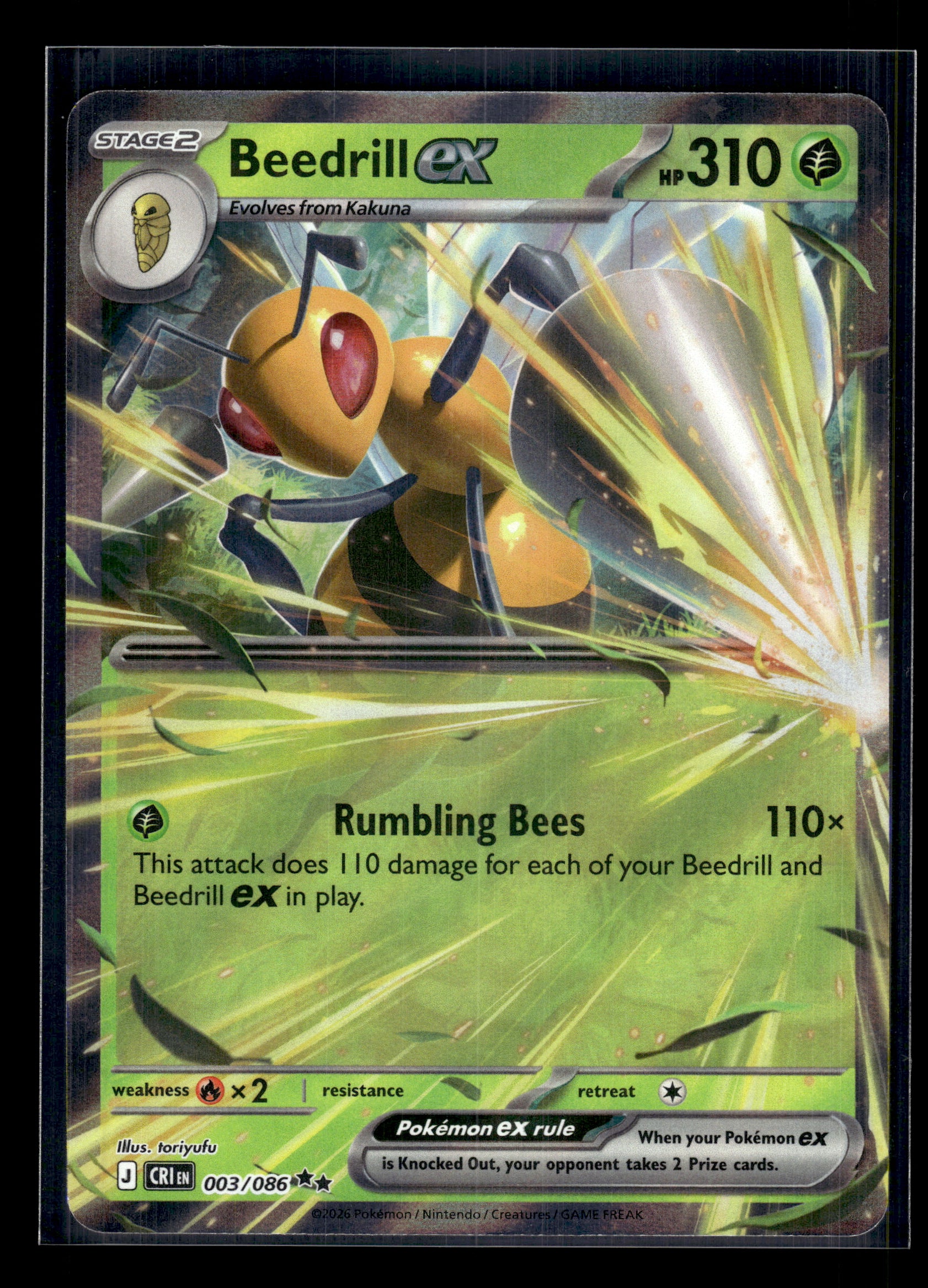 Beedrill ex #003/086 Chaos Rising VLP