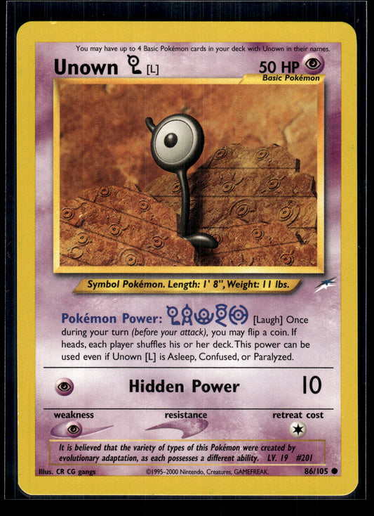 Unown [L] #086/105 Neo Destiny LP