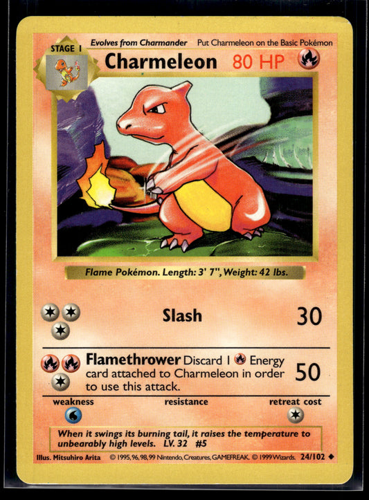 Charmeleon #024/102 Base Set (Shadowless) MP