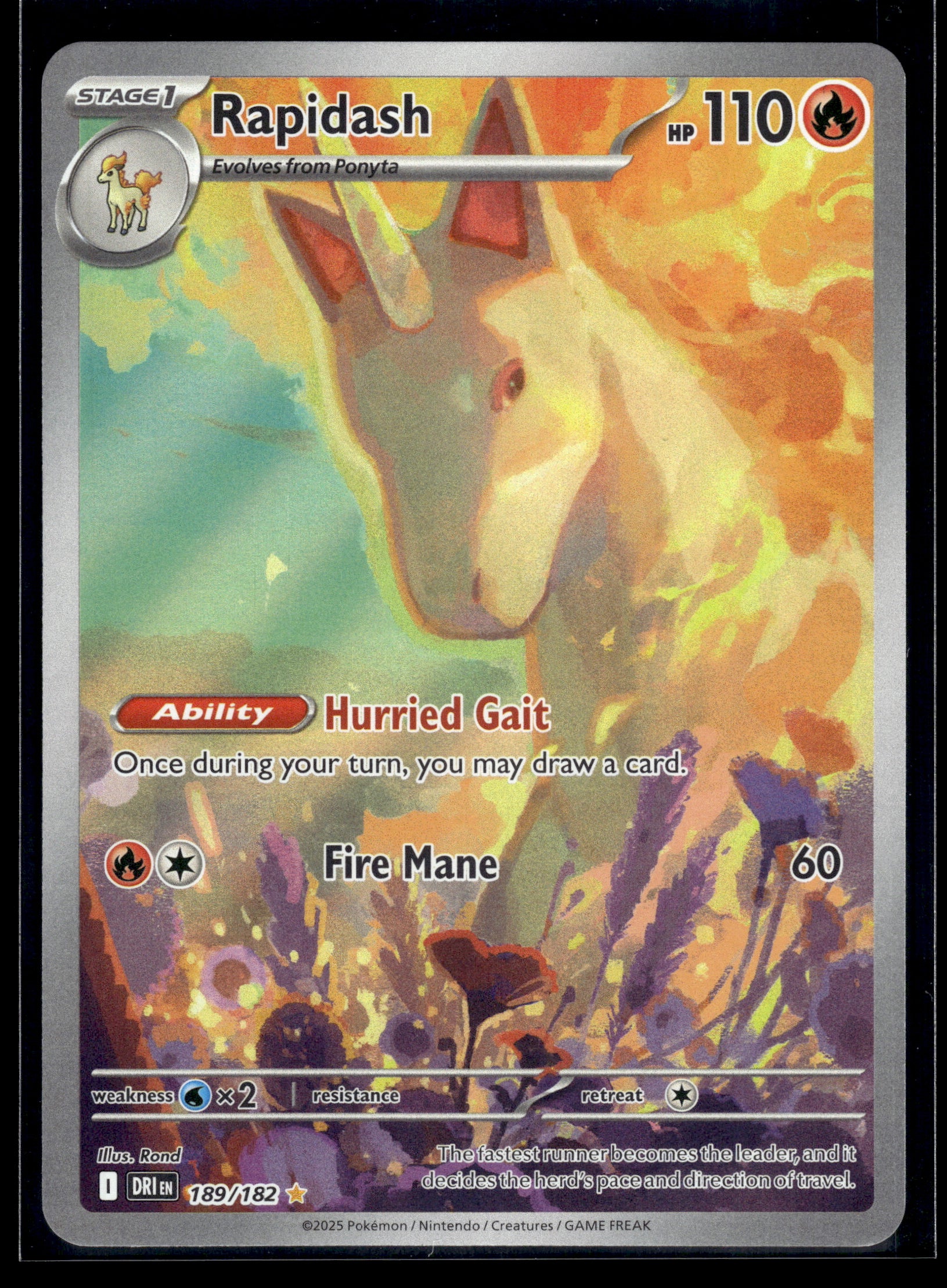 Rapidash #189/182 Destined Rivals VLP