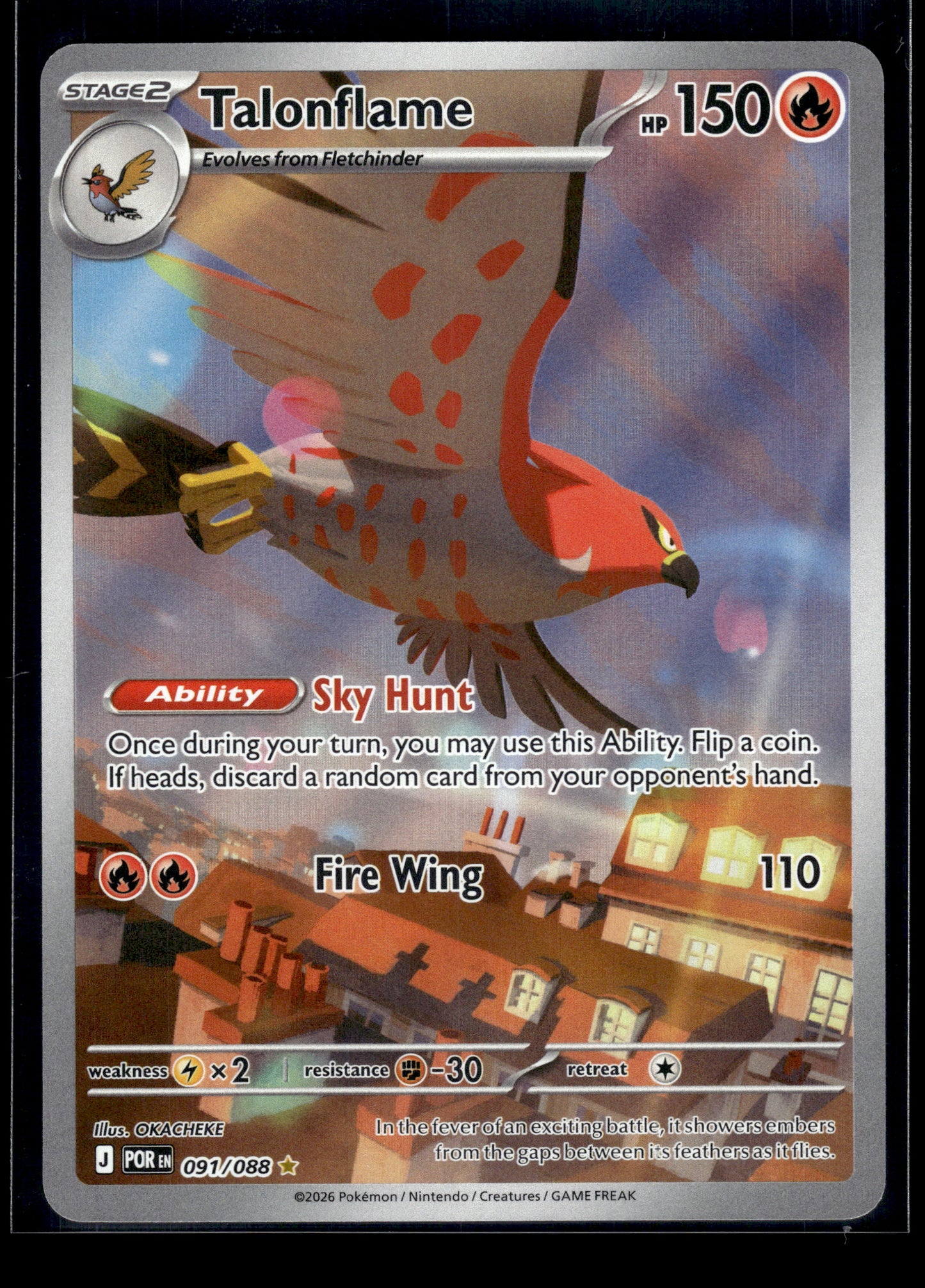 Talonflame #091/088 Perfect Order NM