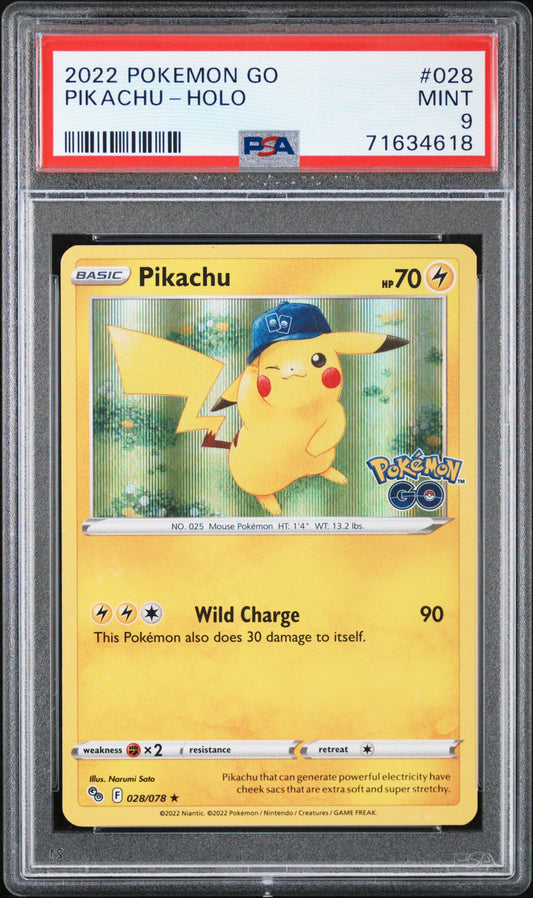 PSA 9 Pikachu #028 Pokemon Go