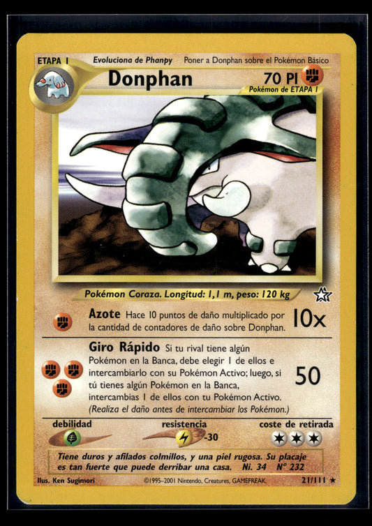 Donphan #021/111 SPANISH Neo Genesis LP