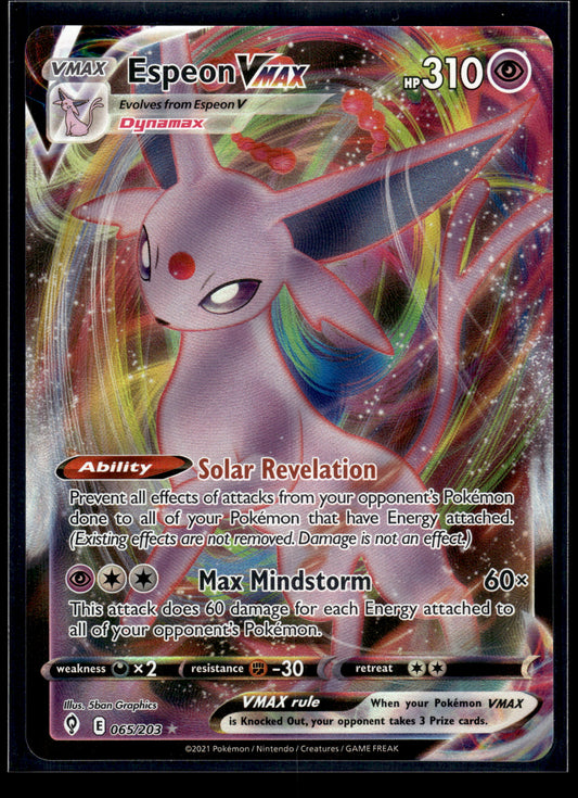 Espeon VMAX #065/203 Evolving Skies VLP