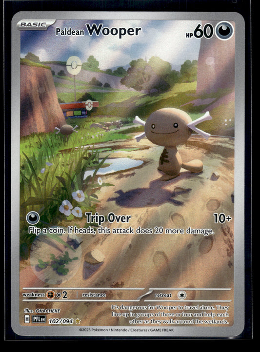 Paldean Wooper #102/094 Phantasmal Flames VLP