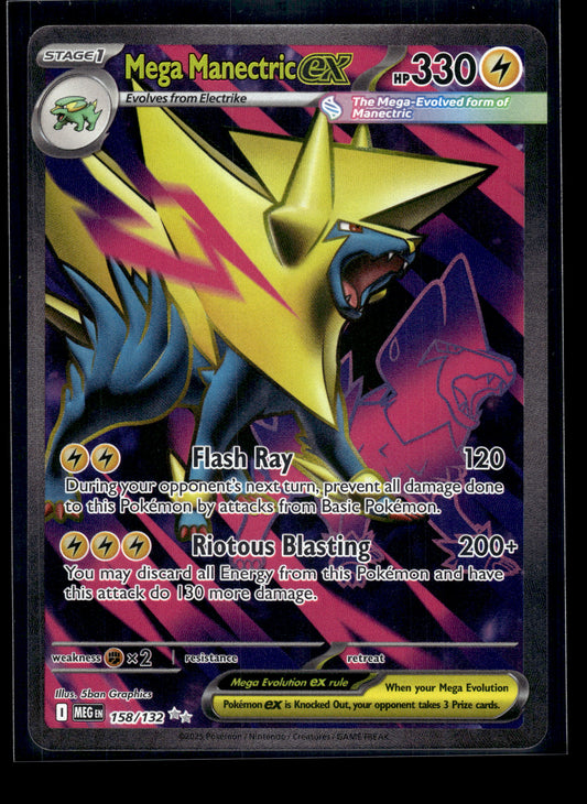 Mega Manectric ex #158/132 Mega Evolution NM