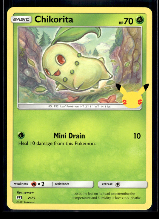 Chikorita #002/025 McDonald's 25th Anniversary Promos VLP