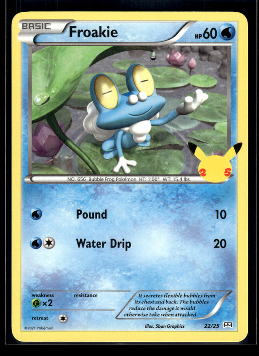 Froakie #022/025 McDonald's 25th Anniversary Promos NM