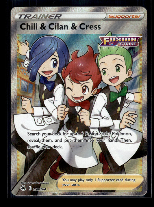 Chili & Cilan & Cress (Full Art) #258/264 Fusion Strike LP