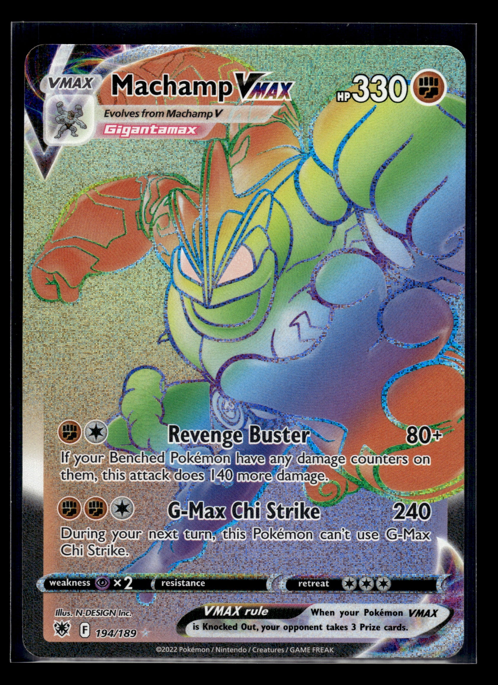 Machamp VMAX (Secret) #194/189 Astral Radiance NM