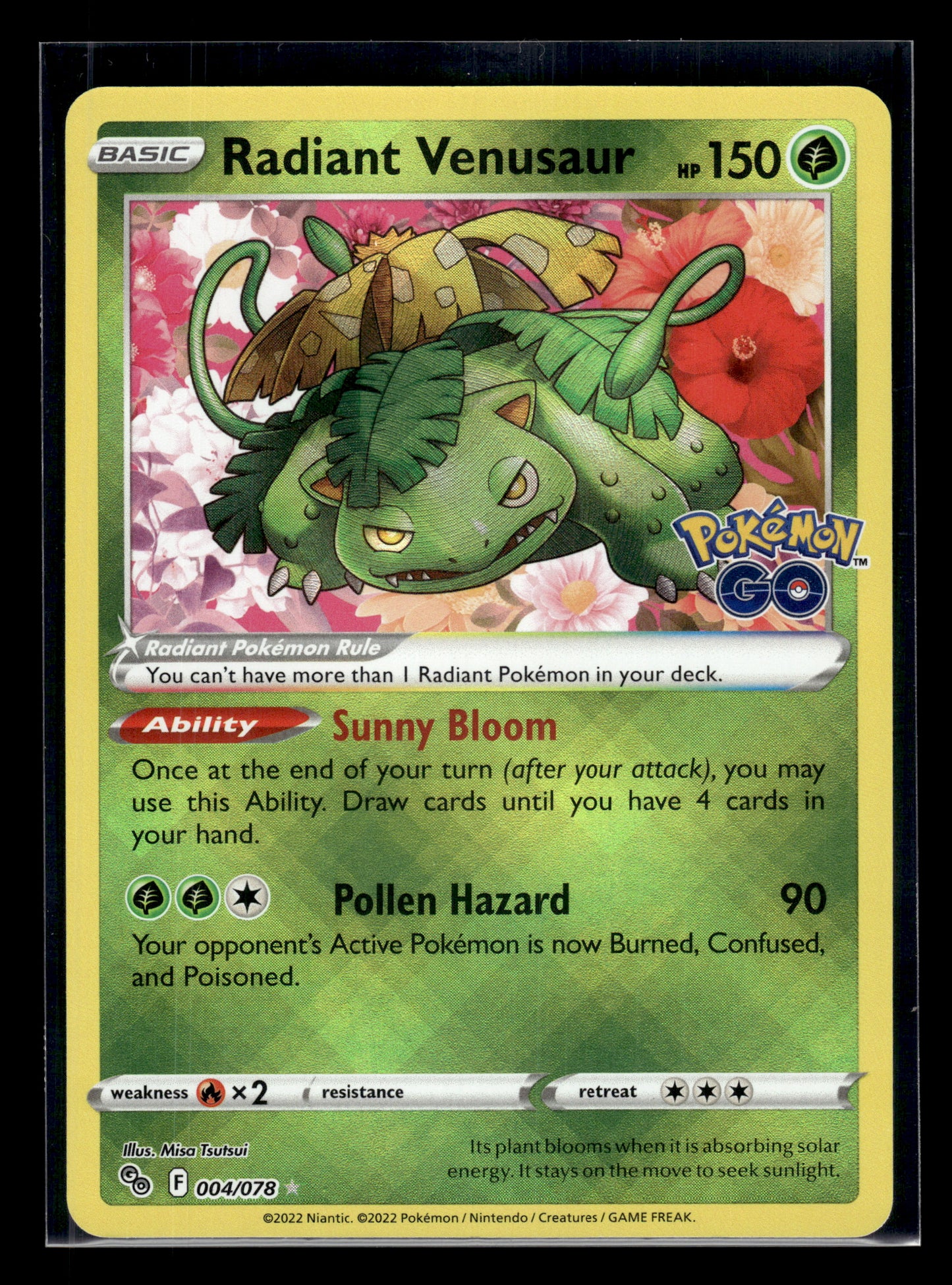 Radiant Venusaur #004/078 Pokemon GO NM